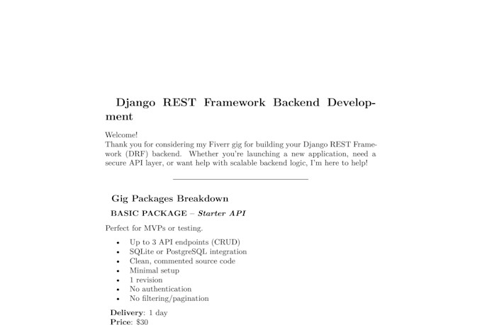 build a scalable and secure django rest API backend